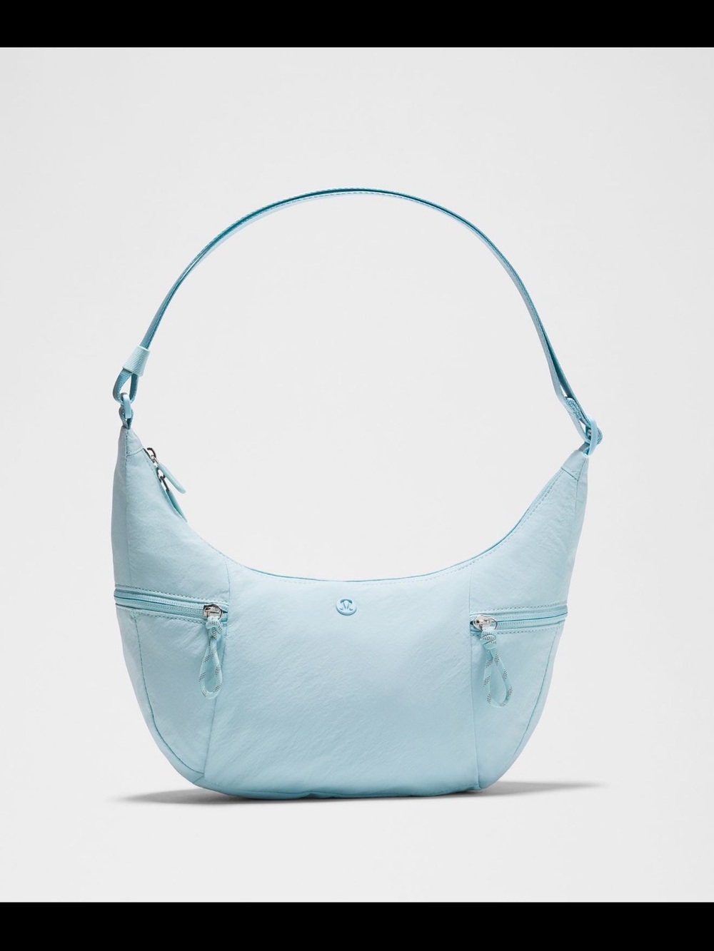 Light Blue Leather Shoulder Bag - Unbranded